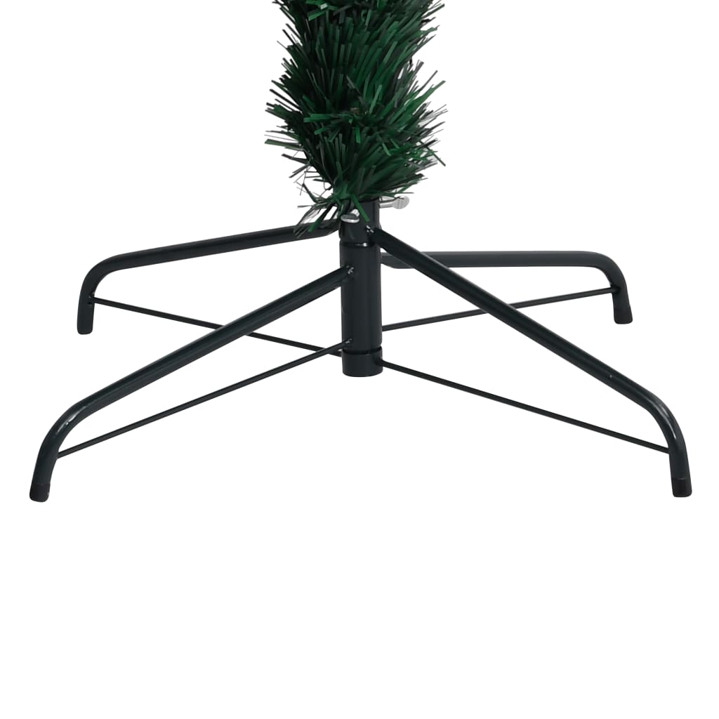 Künstlicher Weihnachtsbaum mit Ständer Grün 210 cm Fiberoptik 126874