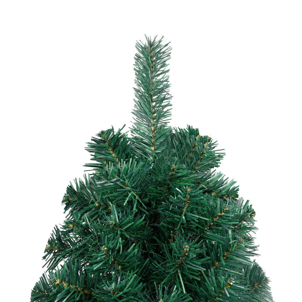 Künstlicher Halber Weihnachtsbaum mit Ständer Grün 150 cm PVC  87232