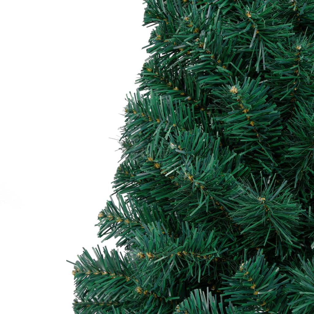 Künstlicher Halber Weihnachtsbaum mit Ständer Grün 150 cm PVC  87232