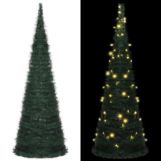 Künstlicher Pop-Up-Weihnachtsbaum mit LED Grün 180 cm 129001