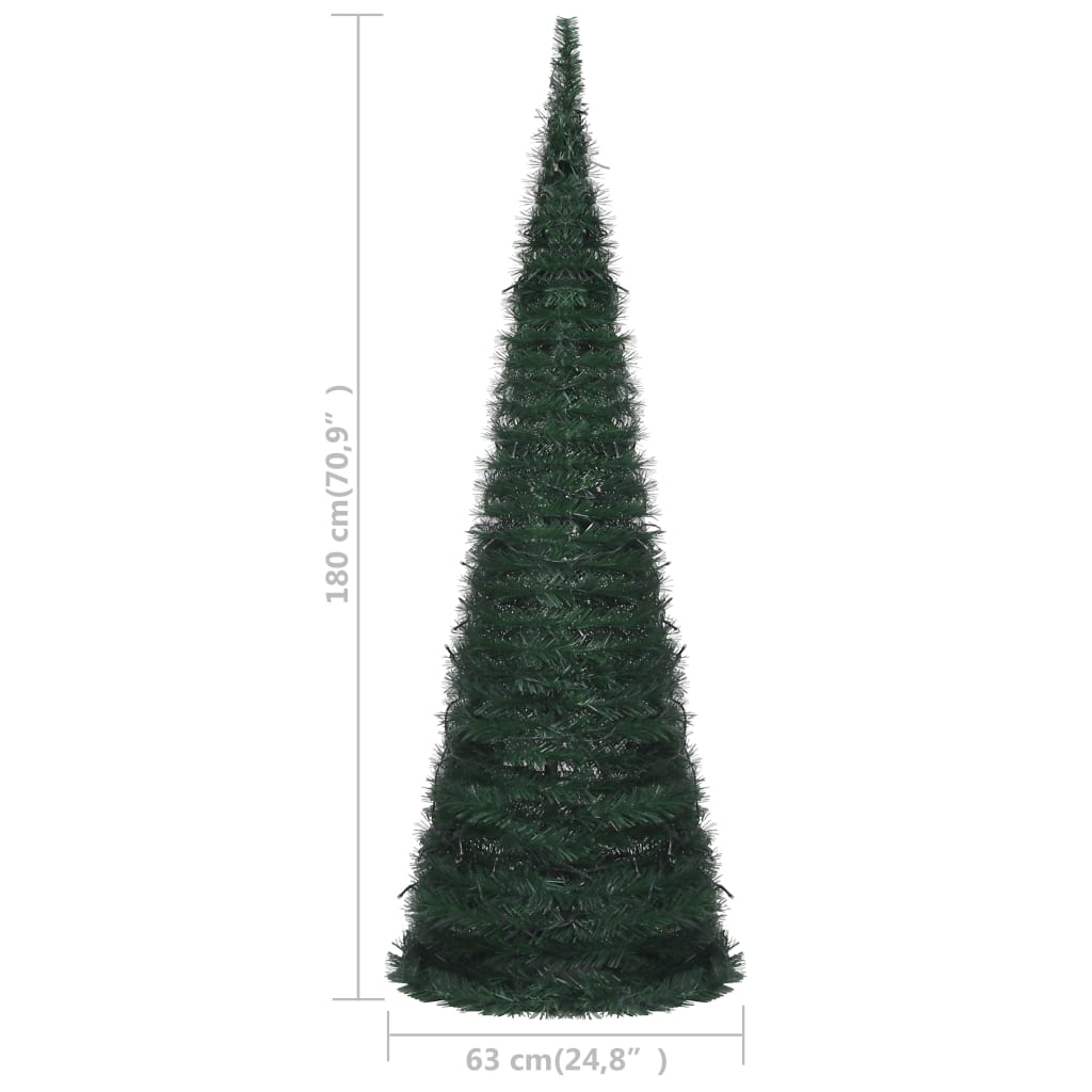 Künstlicher Pop-Up-Weihnachtsbaum mit LED Grün 180 cm 129001