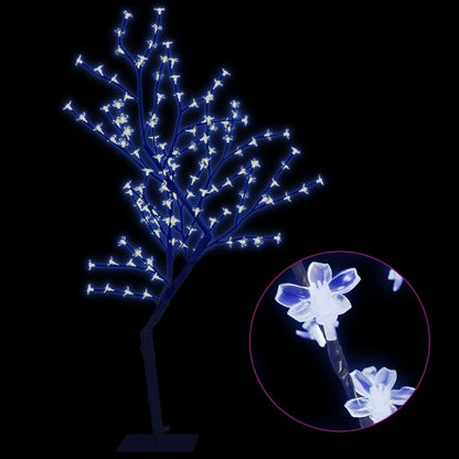 Weihnachtsbaum 128 LEDs Blaues Licht Kirschblüten 120 cm 125770