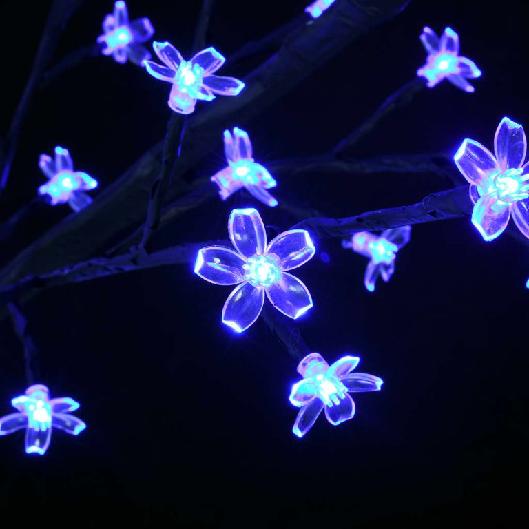 Weihnachtsbaum 120 LEDs Blaues Licht Kirschblüten 150 cm 88559