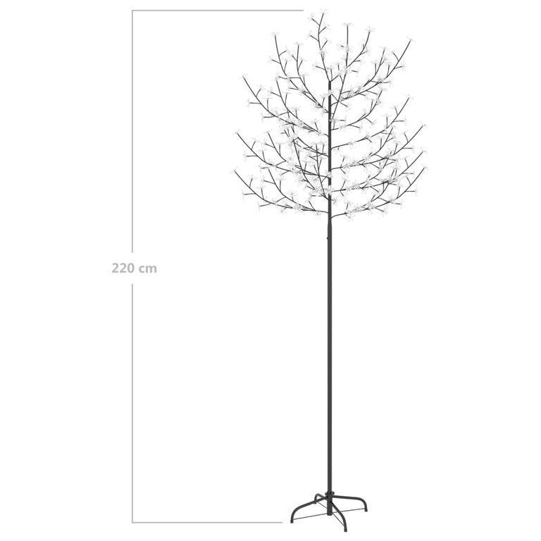 Weihnachtsbaum 220 LEDs Warmweißes Licht Kirschblüten 220 cm 127553