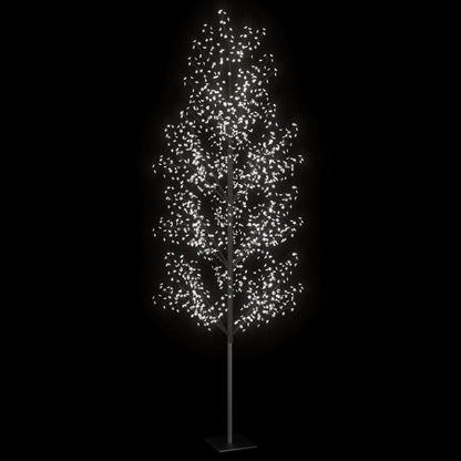 Weihnachtsbaum 1200 LEDs Kaltweißes Licht Kirschblüten 400 cm 126812