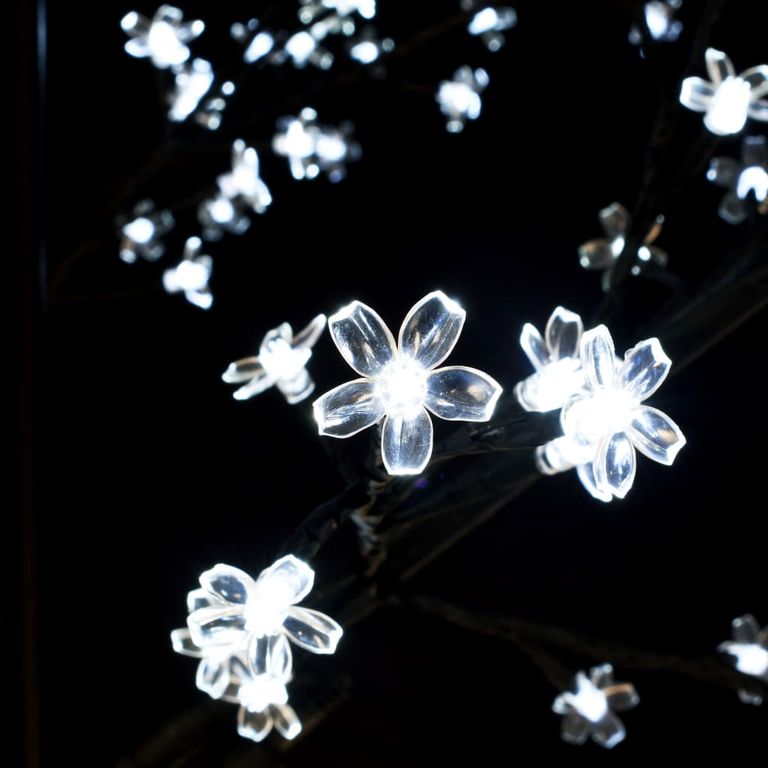 Weihnachtsbaum 1200 LEDs Kaltweißes Licht Kirschblüten 400 cm 126812