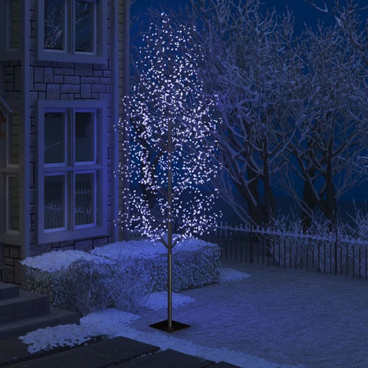 Weihnachtsbaum 1200 LEDs Blaues Licht Kirschblüten 400 cm 125609