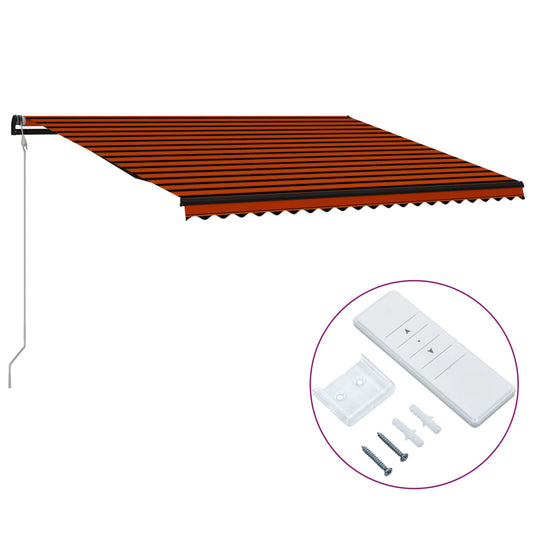 Automatisch Einziehbare Markise 500x300 cm Orange und Braun  129944