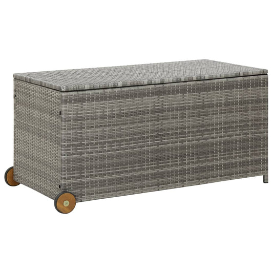 Gartenbox Hellgrau 120x65x61 cm Poly-Rattan 119563