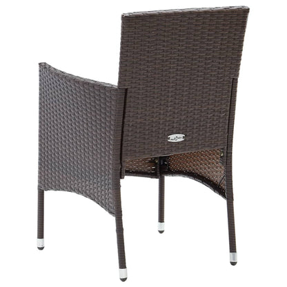 Garten-Essstühle 2 Stk. Poly Rattan Braun 116640