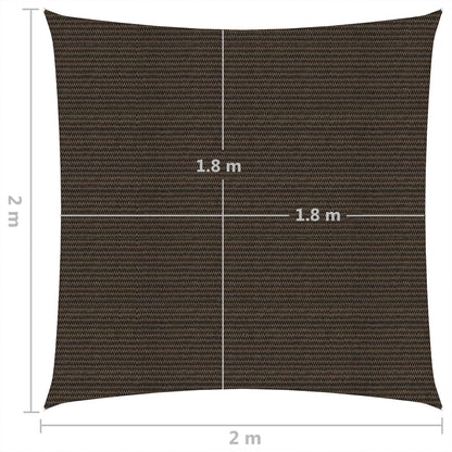 Sonnensegel 160 g/m² Braun 2x2 m HDPE 142890