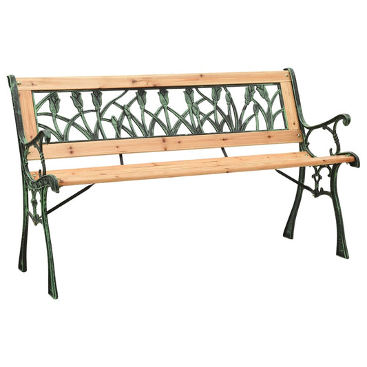 Gartenbank 122 cm Gusseisen und Massivholz Tanne 116225