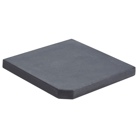 Sonnenschirm-Gewichtsplatte Schwarz Granit Quadratisch 25 kg 142682