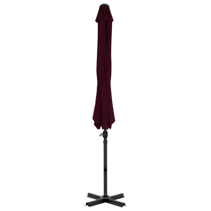 Ampelschirm mit Aluminium-Mast Rot 300 cm  124272