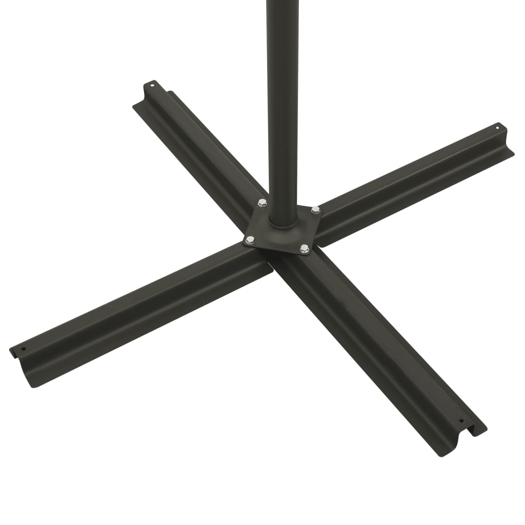 Ampelschirm mit Mast und LED-Leuchten Anthrazit 300 cm 124263