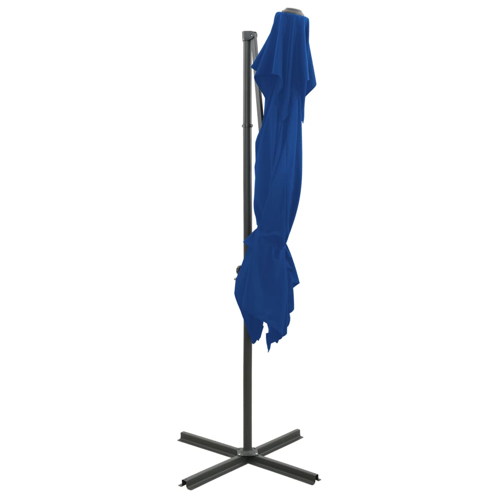 Ampelschirm mit Lüftung Azurblau 250x250 cm 121675