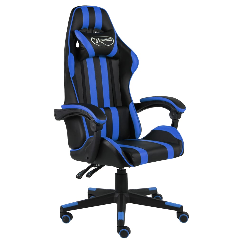 84918 Gaming-Stuhl Schwarz und Blau Kunstleder