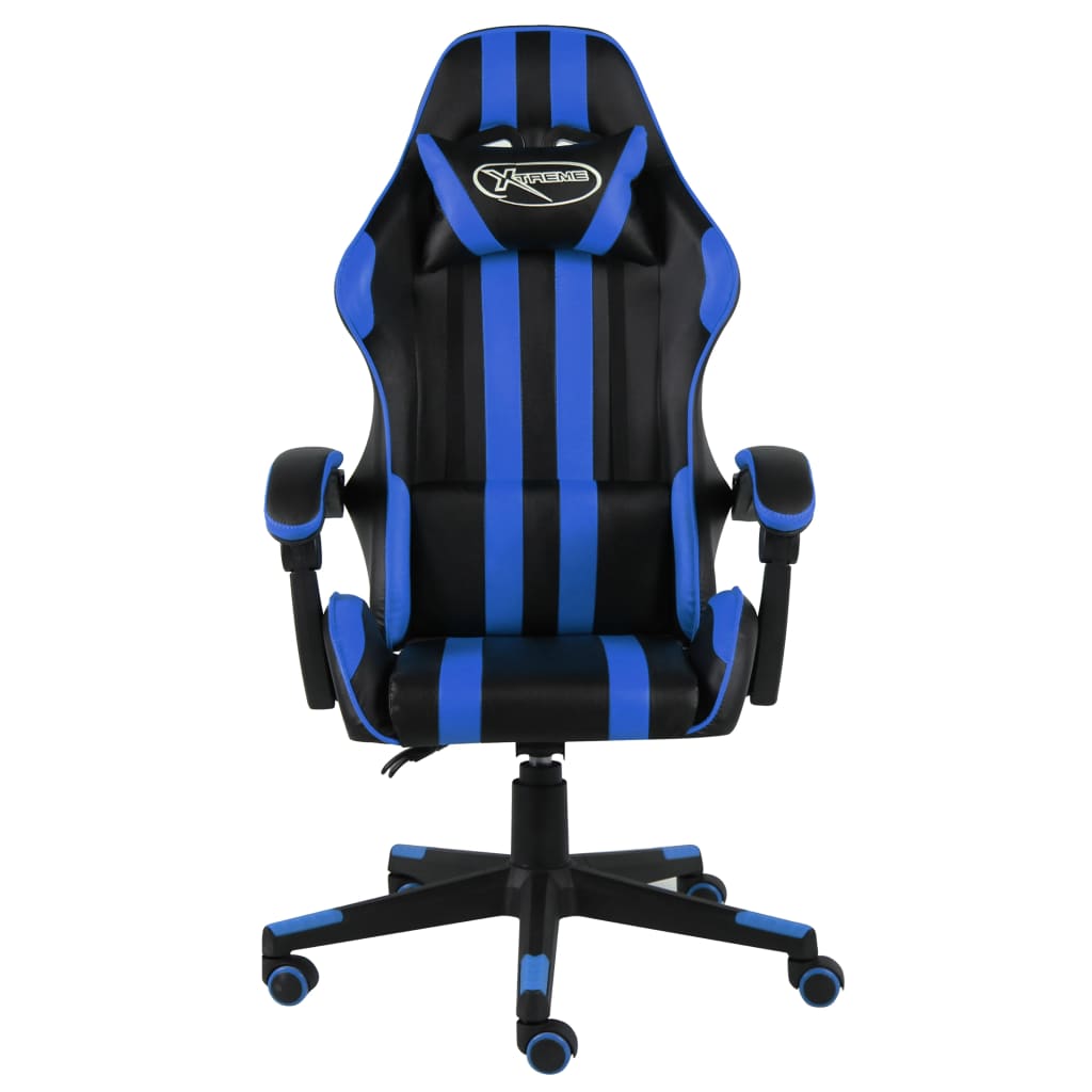 84918 Gaming-Stuhl Schwarz und Blau Kunstleder