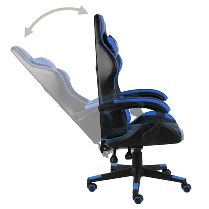 84918 Gaming-Stuhl Schwarz und Blau Kunstleder