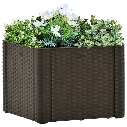 Garten-Hochbeet mit Selbstbewässerungssystem Mokka 43x43x33 cm 141222