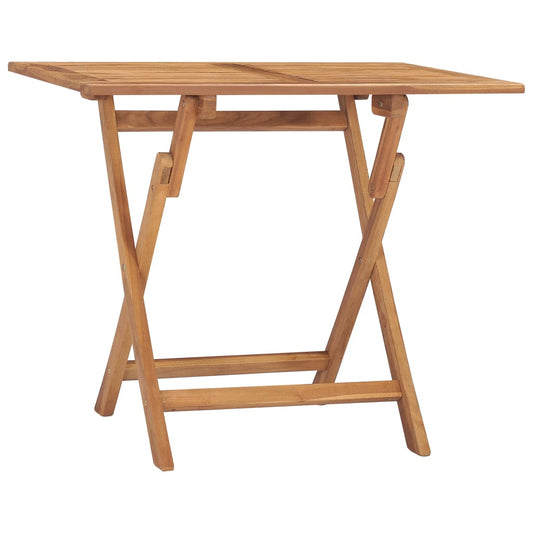 Klappbarer Garten-Esstisch 90x60x75 cm Massivholz Teak 117861