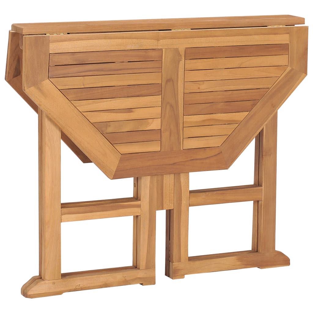 Klappbarer Garten-Esstisch 90x90x75 cm Massivholz Teak 110228