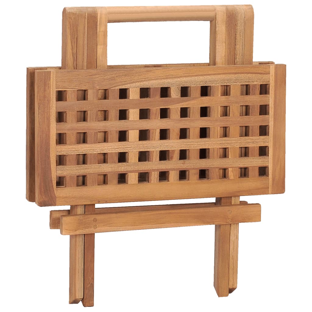 Klappbarer Gartentisch 50x50x50 cm Teak Massivholz 108226