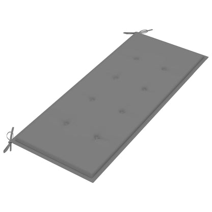 3-Sitzer-Gartenbank mit Auflage 150 cm Grau Eukalyptusholz 111492