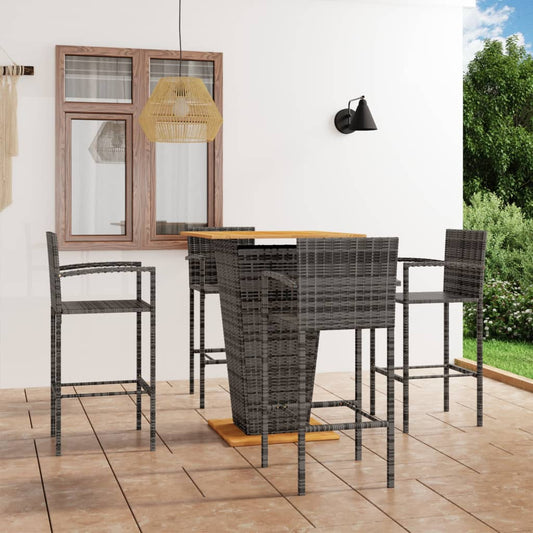 5-tlg. Gartenbar-Set Grau 118472