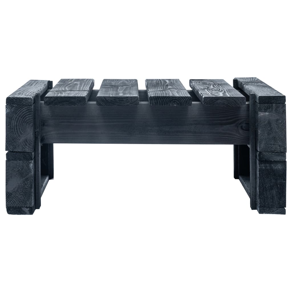 Garten-Paletten-Hocker Schwarz Imprägniertes Kiefernholz 102862