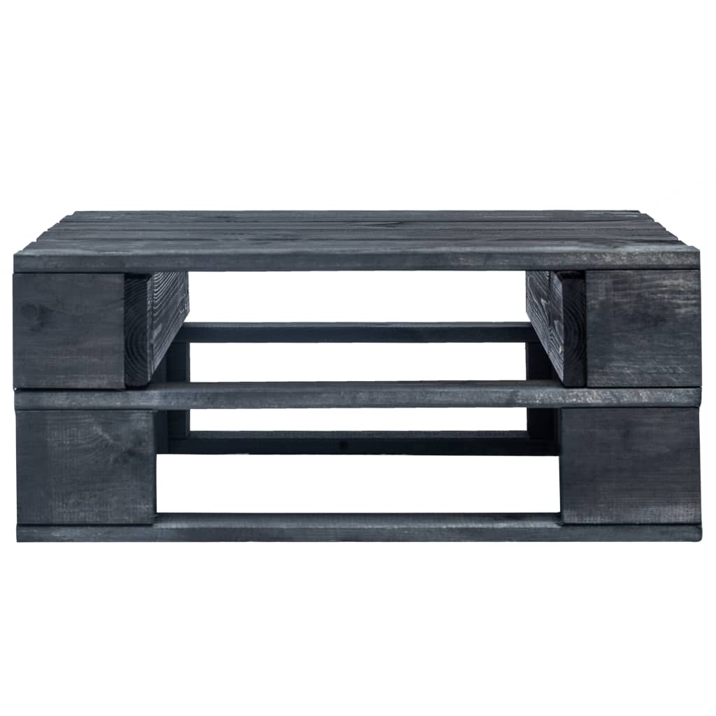 Garten-Paletten-Hocker Schwarz Imprägniertes Kiefernholz 103292