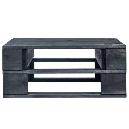 Garten-Paletten-Hocker Schwarz Imprägniertes Kiefernholz 103292