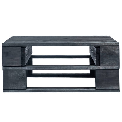 Garten-Paletten-Hocker Schwarz Imprägniertes Kiefernholz 100852