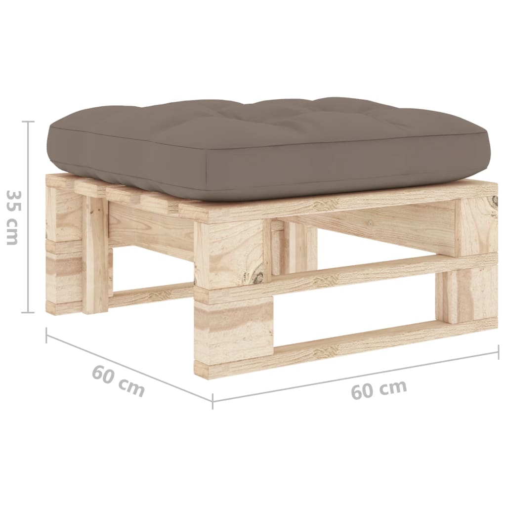 Garten-Paletten-Hocker Imprägniertes Kiefernholz 100280