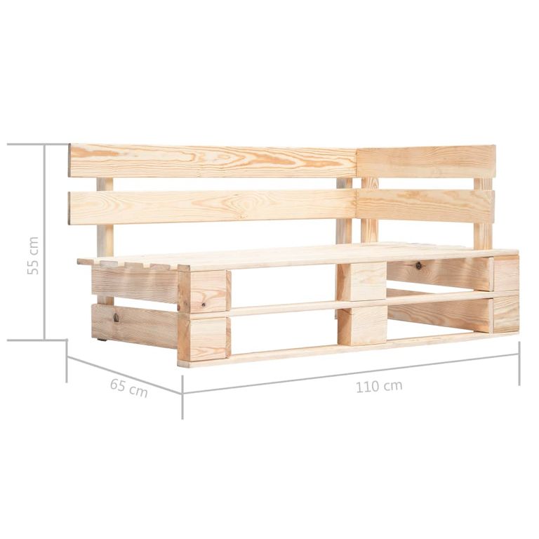 6-tlg. Paletten-Lounge-Set mit Kissen Kiefernholz Imprägniert 95351