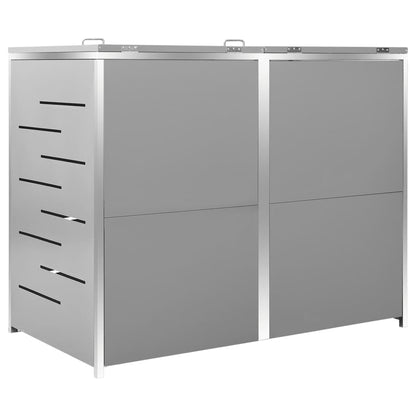 Mülltonnenbox für 2 Tonnen 138x77,5x115,5 cm Edelstahl 136844