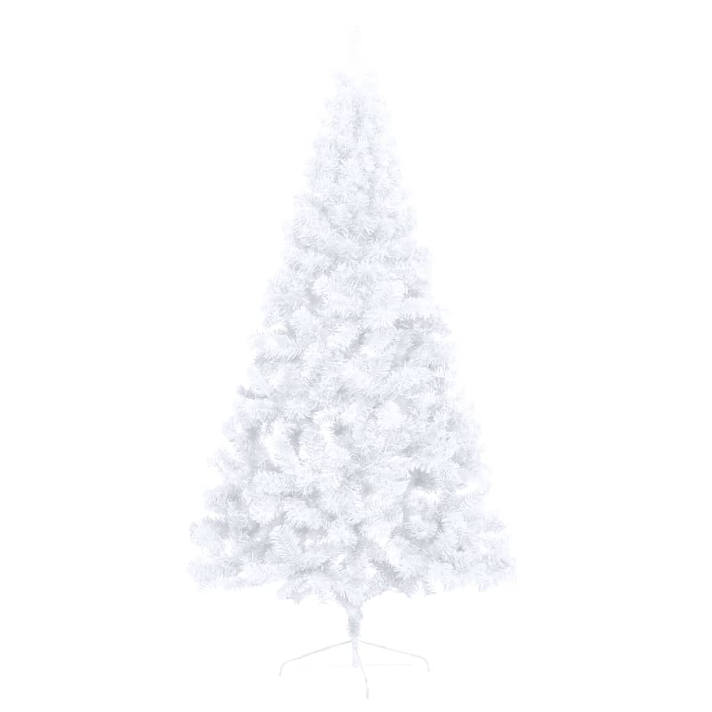 Künstlicher Halber Weihnachtsbaum mit Ständer Weiß 150 cm PVC 87237