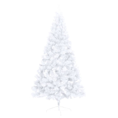 Künstlicher Halber Weihnachtsbaum mit Ständer Weiß 150 cm PVC 87237