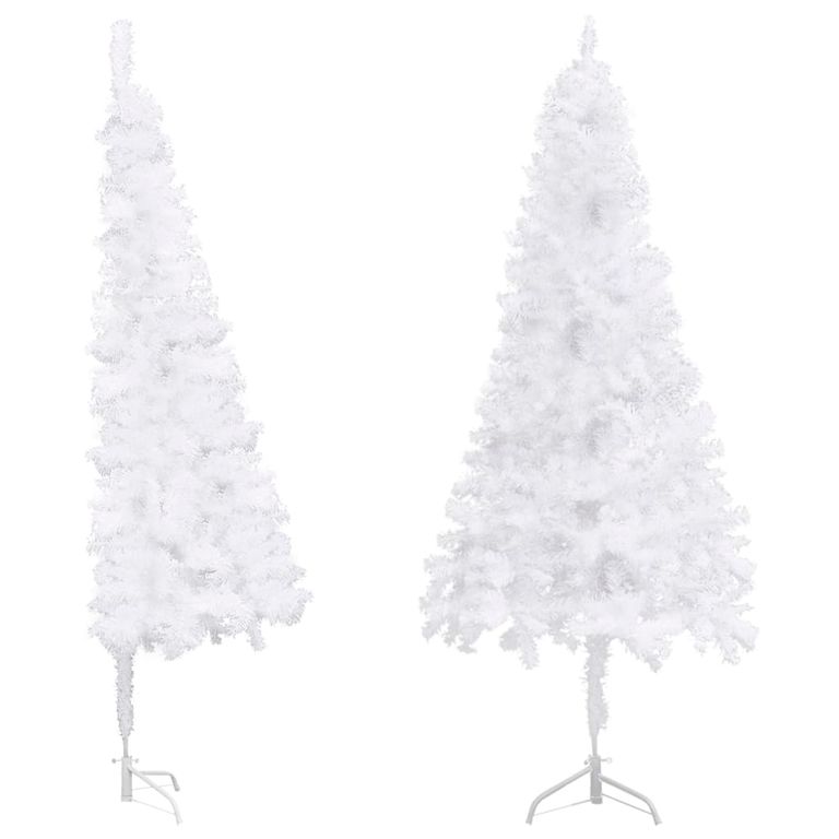 Künstlicher Eck-Weihnachtsbaum Weiß 180 cm PVC 126573