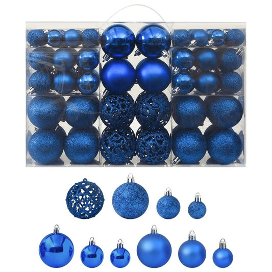 100-tlg. Weihnachtskugel-Set Blau 86997