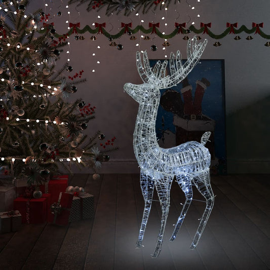 LED-Rentier Weihnachtsdeko XXL Acryl 250 LEDs 180 cm Kaltweiß 128097