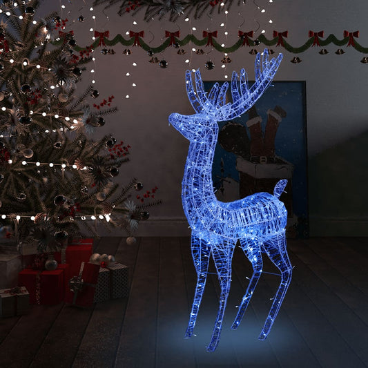 XXL Weihnachtsdekoration LED-Rentier Acryl 250 LEDs 180 cm Blau 126892