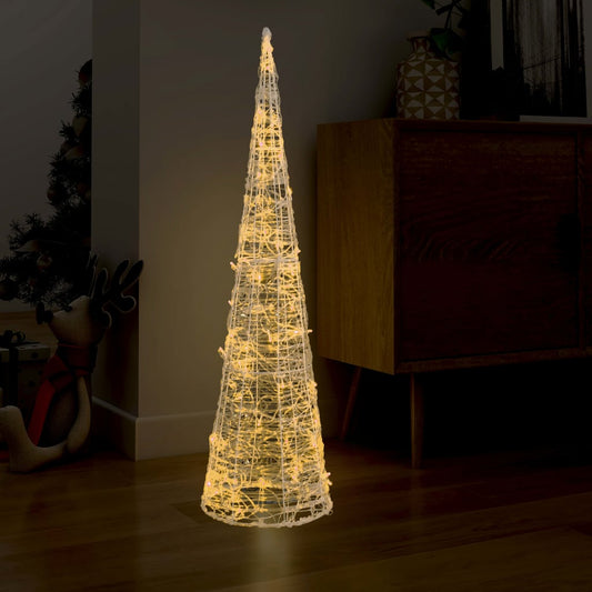 LED-Leuchtkegel Acryl Deko Pyramide Warmweiß 120 cm 125669