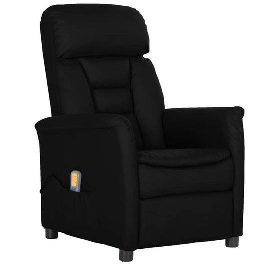 Massagesessel Schwarz Kunstleder 90340