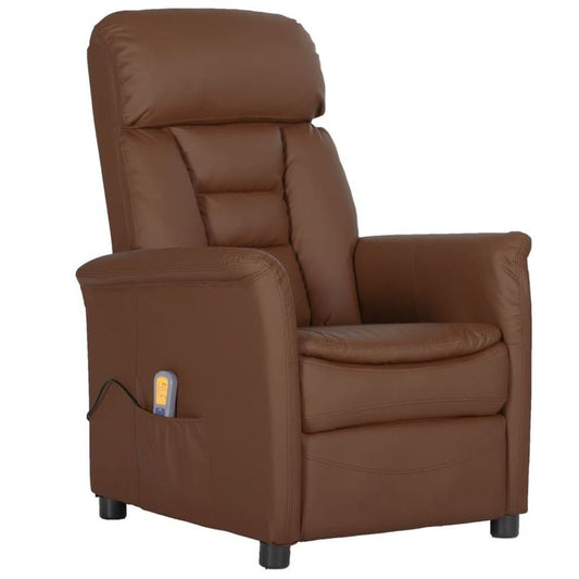 Massagesessel Braun Kunstleder 90342