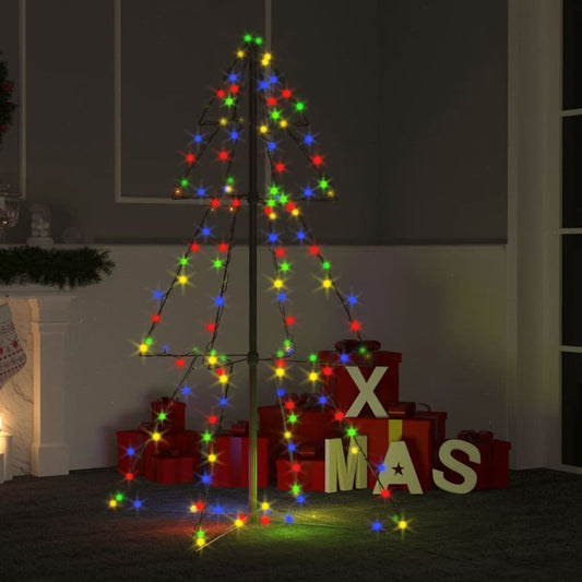 Weihnachtskegelbaum 160 LEDs Indoor Outdoor 78x120 cm 125685