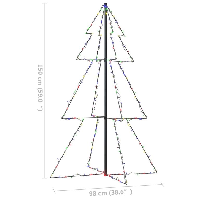 Weihnachtskegelbaum 200 LEDs Indoor Outdoor 98x150 cm 125678