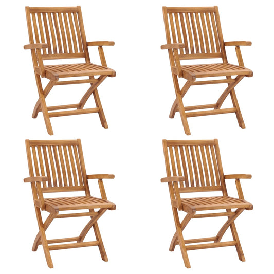 Klappbare Gartenstühle 4 Stk. Massivholz Teak 99440