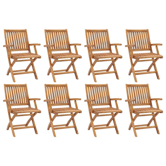 Klappbare Gartenstühle 8 Stk. Massivholz Teak 99441