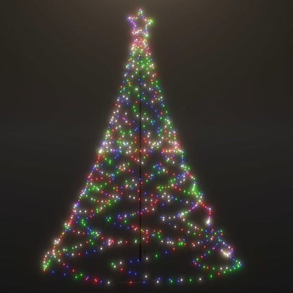 LED-Weihnachtsbaum mit Metallpfosten 500 LEDs Mehrfarbig 3 m 88291